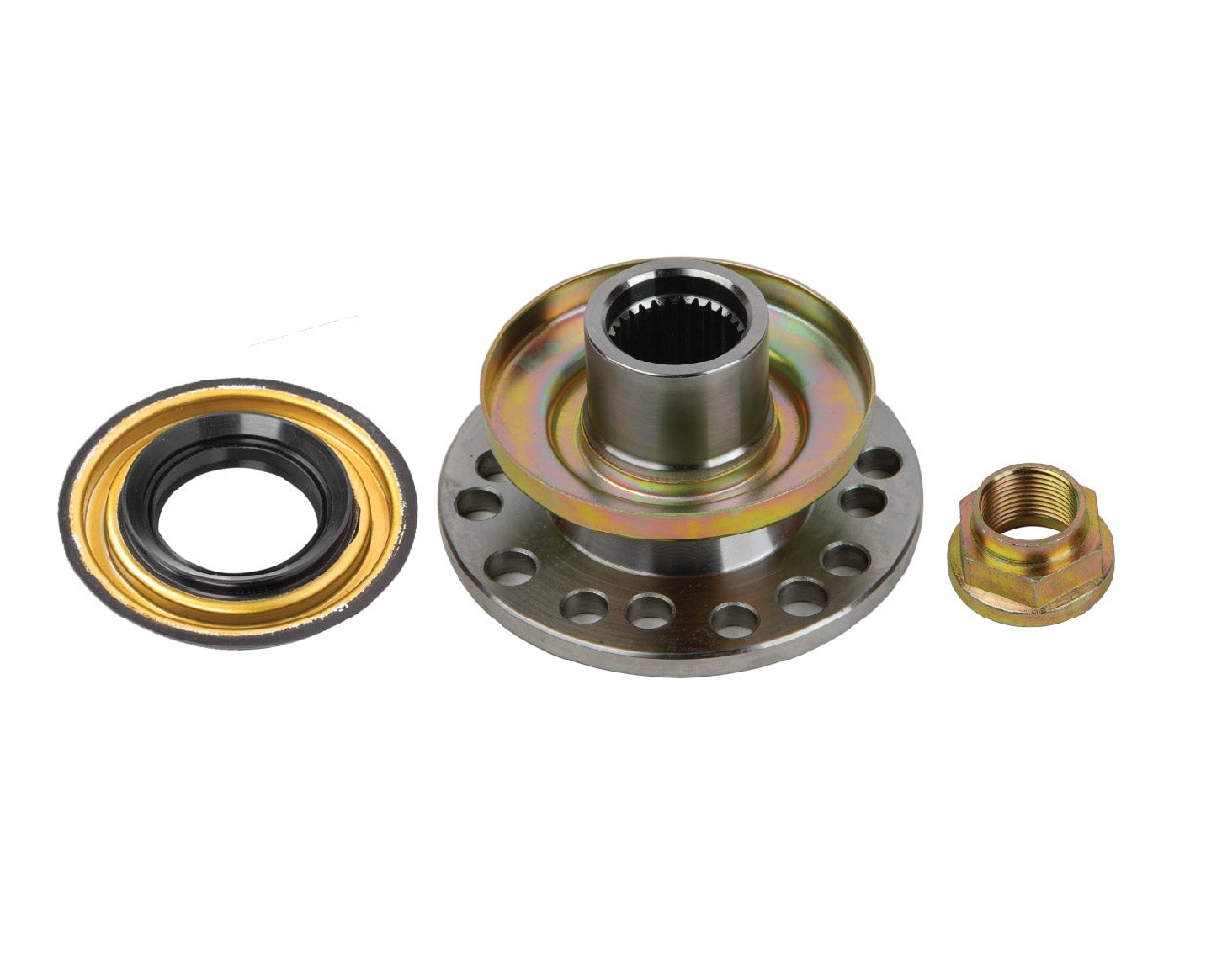 flange gear Trail Gear 304184-1-KIT Toyota Pickup 29 Spline Quadruple-Drilled Differential Flange With Dust Shield (304184-1-Kit)
