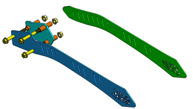 1986-1995 4wd Toyota Pickup / 4Runner SAS Frame Reinforcement Plates with Steering Relocation