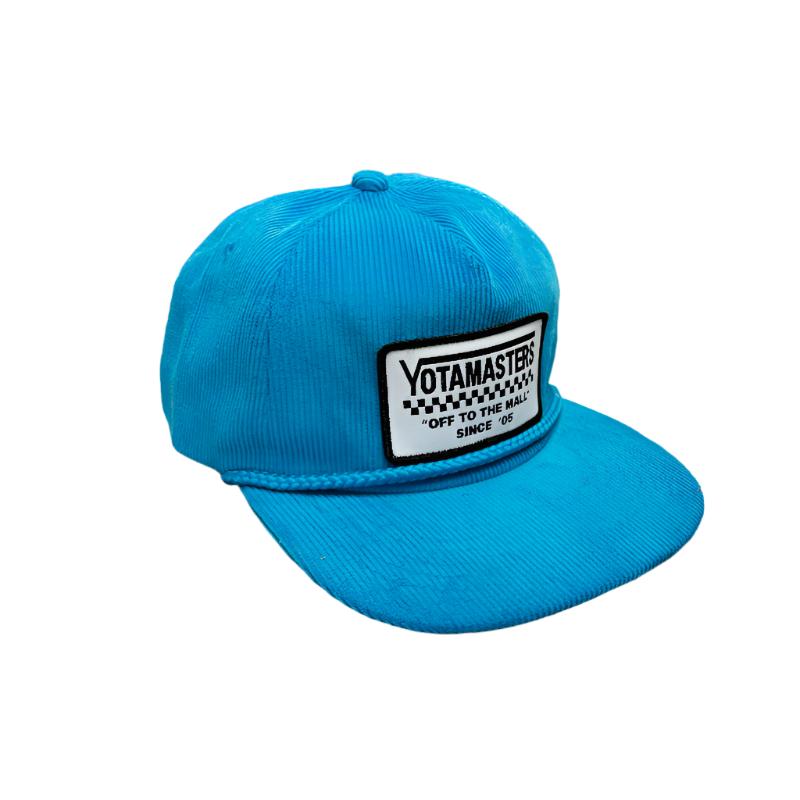 Yotamasters Blue Corduroy Blaze Orange Hat – Stylish & Bold