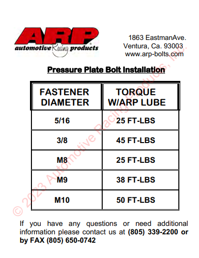 ARP HD Clutch Pressure Plate (Clutch Cover) Bolt Kit 20R / 22R / 22RE 103-2201
