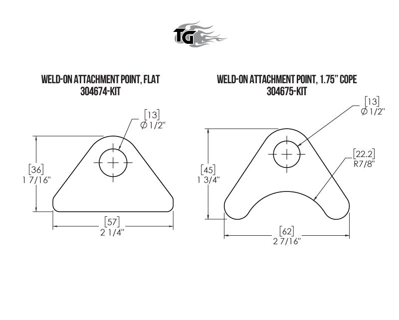 Trail-Gear™ 1/2" Weld-On Attachment Point